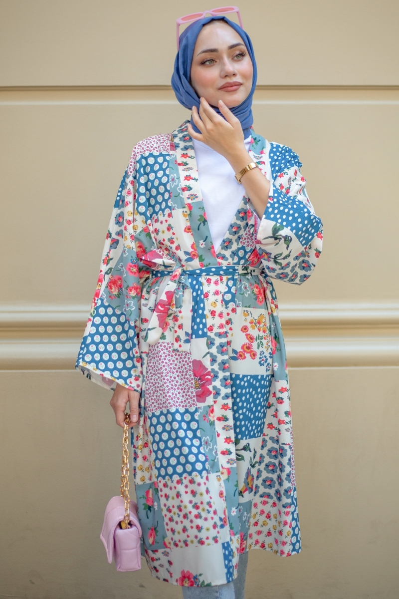 Vual Mavi Kimono